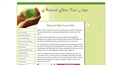Desktop Screenshot of natural-skin-care-info.com