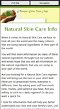 Mobile Screenshot of natural-skin-care-info.com