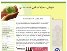 Tablet Screenshot of natural-skin-care-info.com
